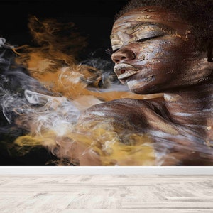 Modern Wall Paper,Wall Paper Peel and Stick, African Wall Paper,Naked Woman Wallpaper,Paper Wall ArtWoman Wall Print,