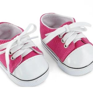 Pink Canvas 18 Inch Doll Sneakers