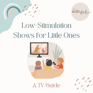 TV-gids voor peuters en kinderen met weinig stimulatie TV-programma's: afdrukbare flashcards, digitale download, schermtijdbeheer.