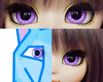 Purple Eyechips Lila Pullip