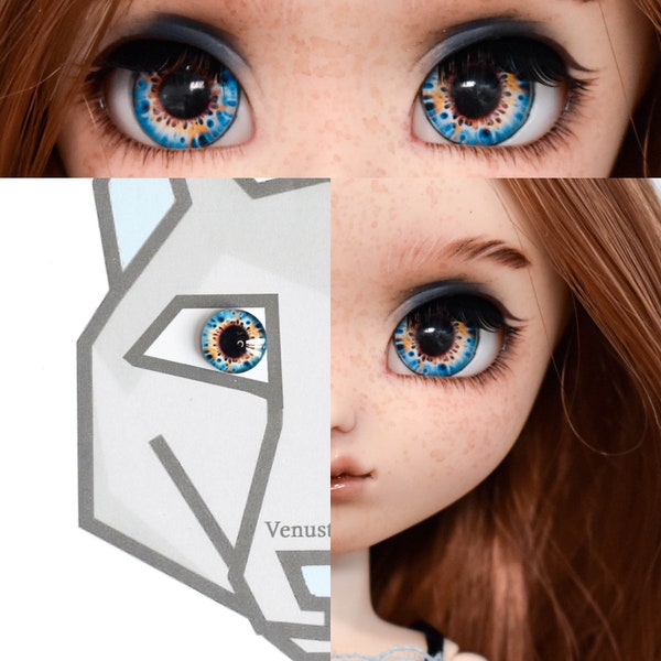 Eyechips bleu orange Paon Pullip