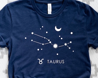 Camiseta de la constelación de Tauro: Camiseta de astrología del zodíaco de la Tierra