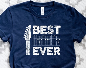Guitar Dad Ever Bella Canvas T-Shirt, Music Gift