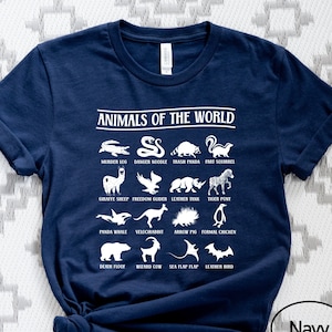 Animals Of The World T-shirt, Animal Puns Joke Shirt, Gift for Dad Mom, Funny Animal Shirt, Cute Animal Lover Shirt