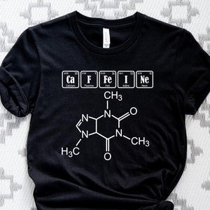 Caffeine Molecule T-Shirt: Science Chemistry Coffee Tee
