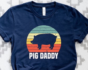 Pig Daddy T-Shirt, Father's Day Gift, Pig Owner Men's Tee