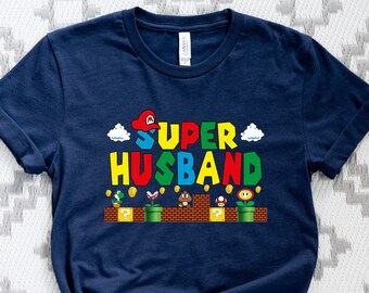 T-shirt Mario Super Mari : t-shirt gamer pour la fête des pères