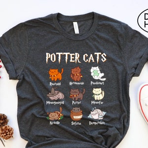 Potter Cats T-Shirt, Funny Kitten Shirt, Animal Lover Gift
