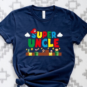 Super Uncle T-shirt, Super Mario Uncle Shirt, Super Uncle Games Tee, Funny New Uncle Shirt, Father&#39;s Day Gift Tee