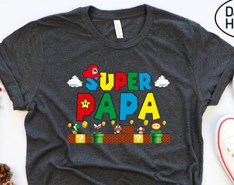 Super Papa Gamer T-Shirt, Father's Day Gift Tee