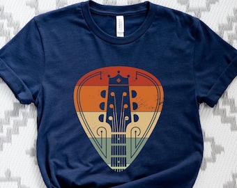Vintage Guitar Pick T-Shirt: Retro Musician Tee