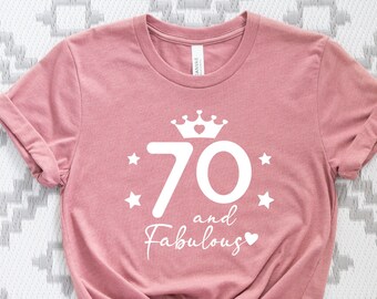 70th Birthday Queen T-Shirt, Seventy Tee