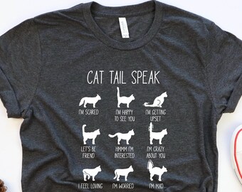 Camiseta "Cat Tail Speak": Divertida camiseta para amantes de los gatos