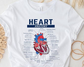 Heart Anatomy T-Shirt: Nursing Student Doctor Gift