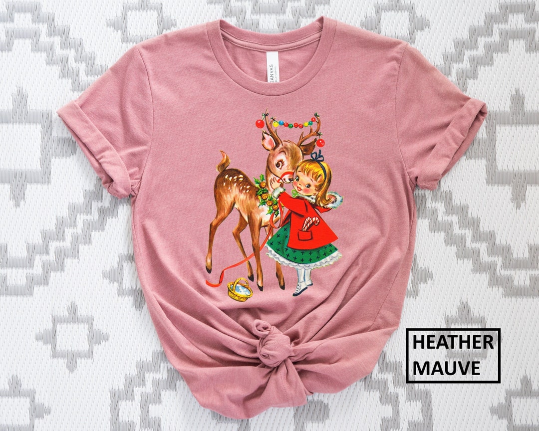 Women Reindeer Graphic Top and Printed Pants Set