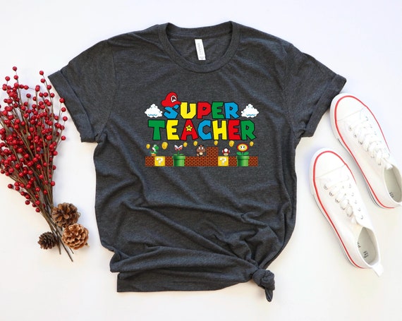 Super Teacher T-Shirt: Mario Inspired Teacher's Day Gift
