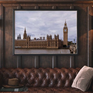 London Big Ben Print, London Wall Art Poster, Big Ben Tower, England UK Landmarks Architecture Photo Gallery, Printable Wall Art, Travel Art
