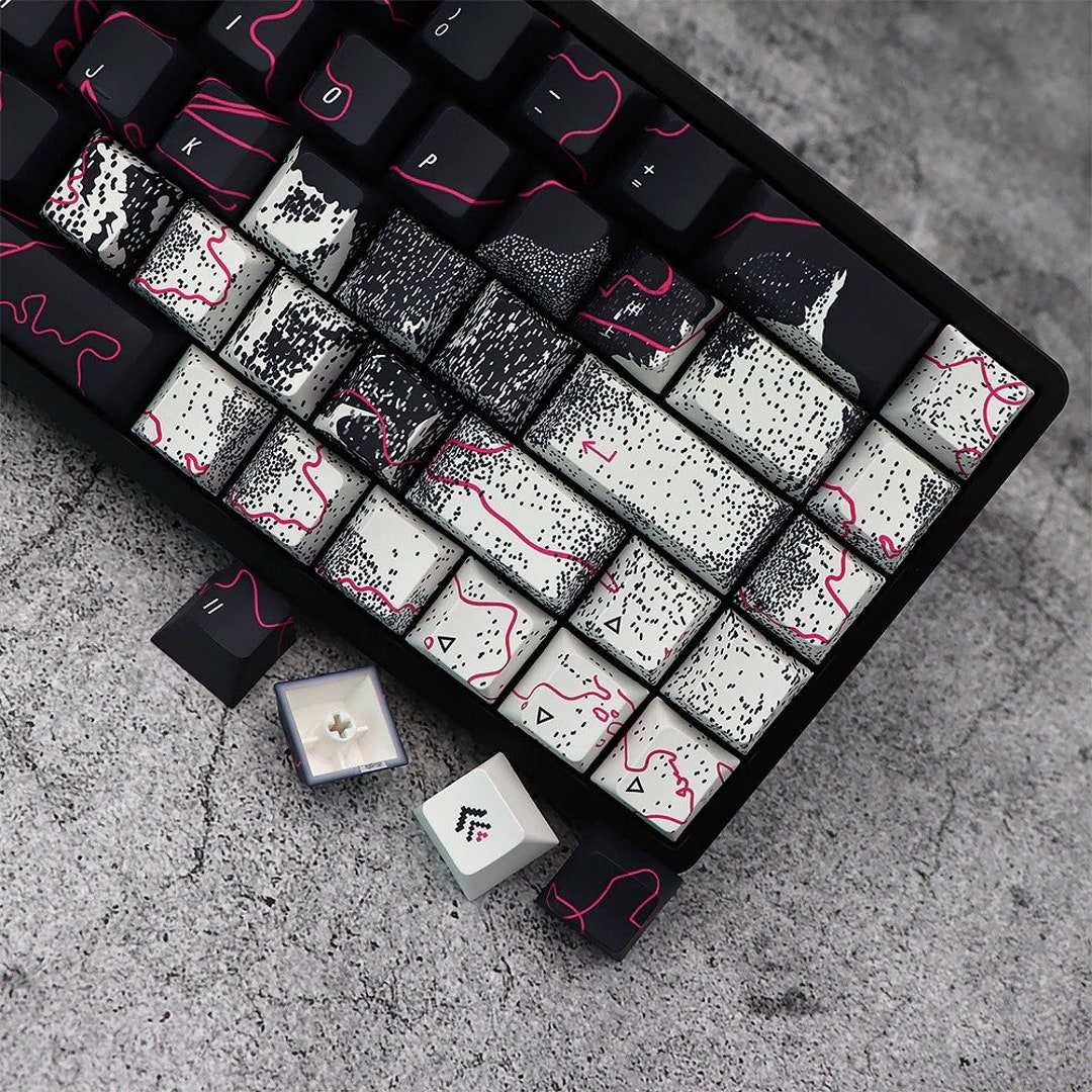Graffiti 146 Keycaps Set KCA Profile Subdye MX Switch Keycaps Artisan