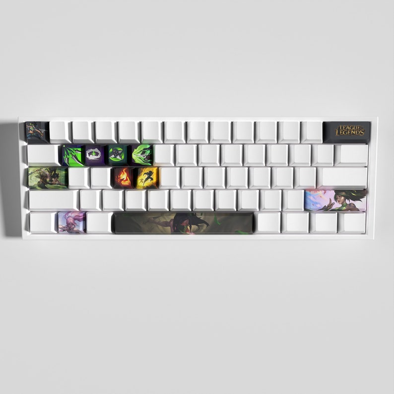 League of Legends Akali 12/29 Keycaps Set Oem Profile Sub-dye MX Switches Keycaps Artisan Keycaps Keycaps PBT Keycaps Cute image 4