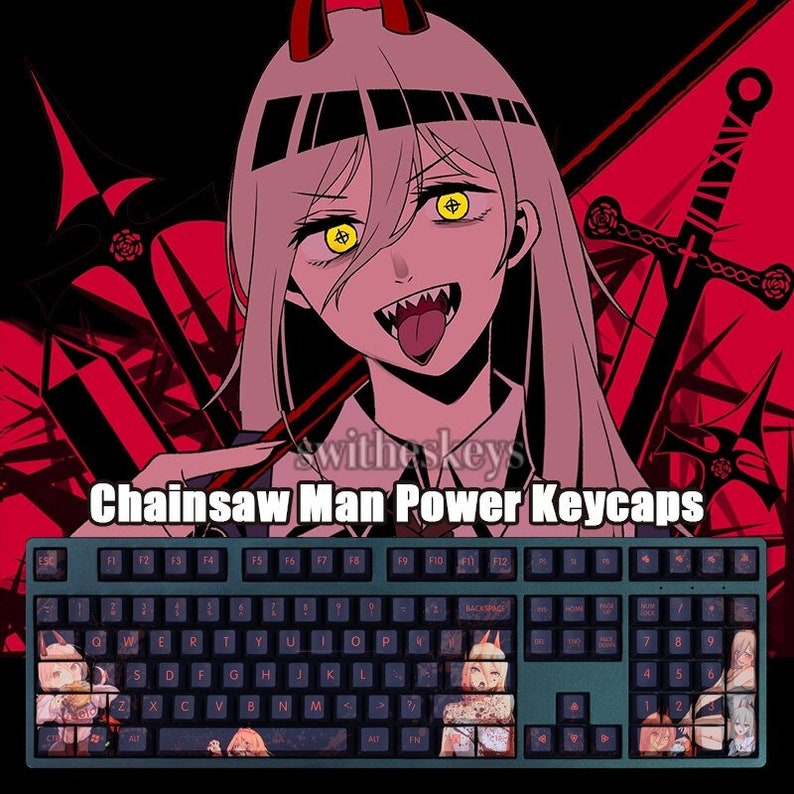 Chainsaw Man 108 Keys DYESUB Keycap Set Cherry Profile MX Etsy Canada