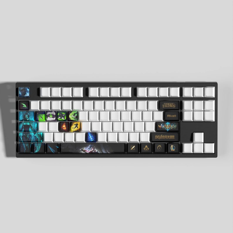 League of Legends Akali 12/29 Keycaps Set Oem Profile Sub-dye MX Switches Keycaps Artisan Keycaps Keycaps PBT Keycaps Cute image 8