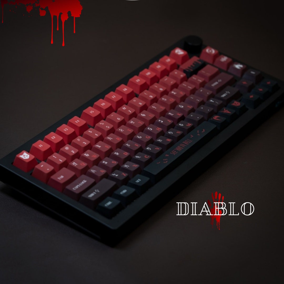 Diablo 152 Keys Full Set DYESUB Keycaps Cherry Profile MX Switch