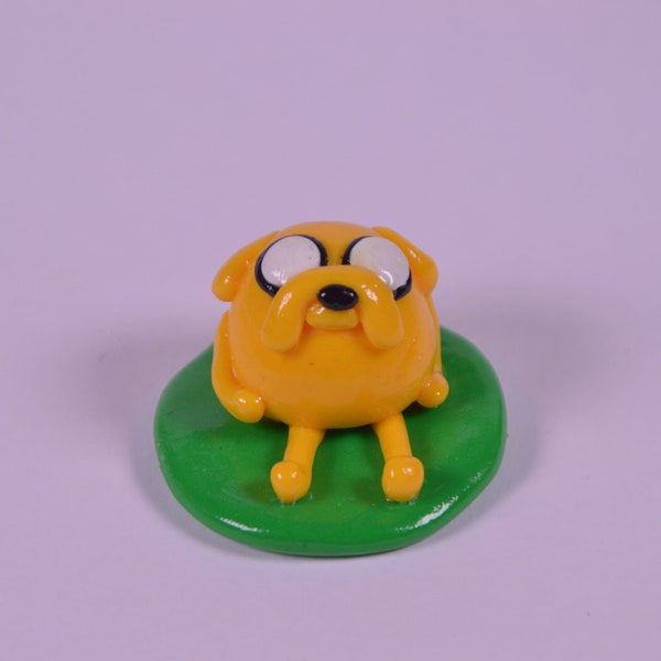 Jake the dog, key ring,  fimo handmade polymer clay  Adventure time  -Jake le chien, figurine Le temps de l'aventure fait main- Mara le chat