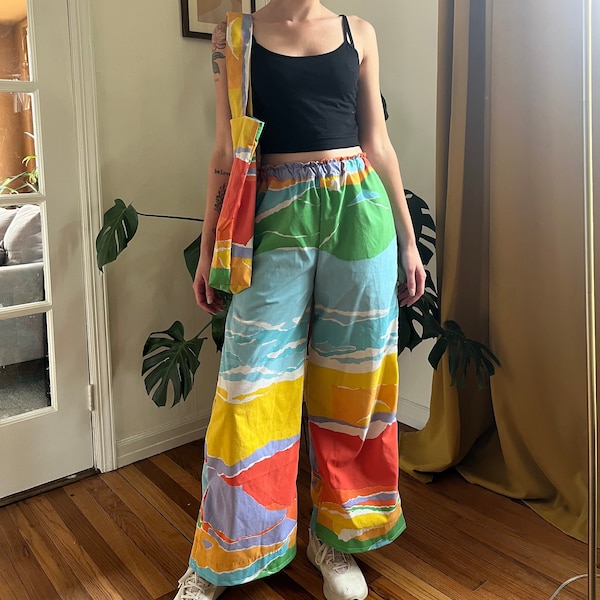 Colorful Pants | Upcycled | Thrifted | Size S | Handmade
