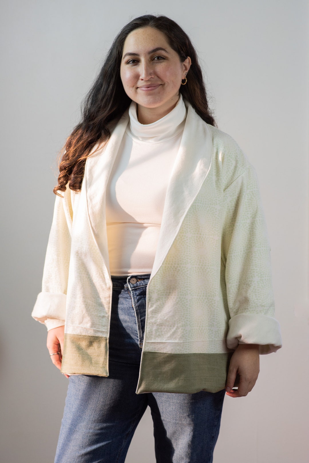 Sun-Bleached Shawl Collar Jacket