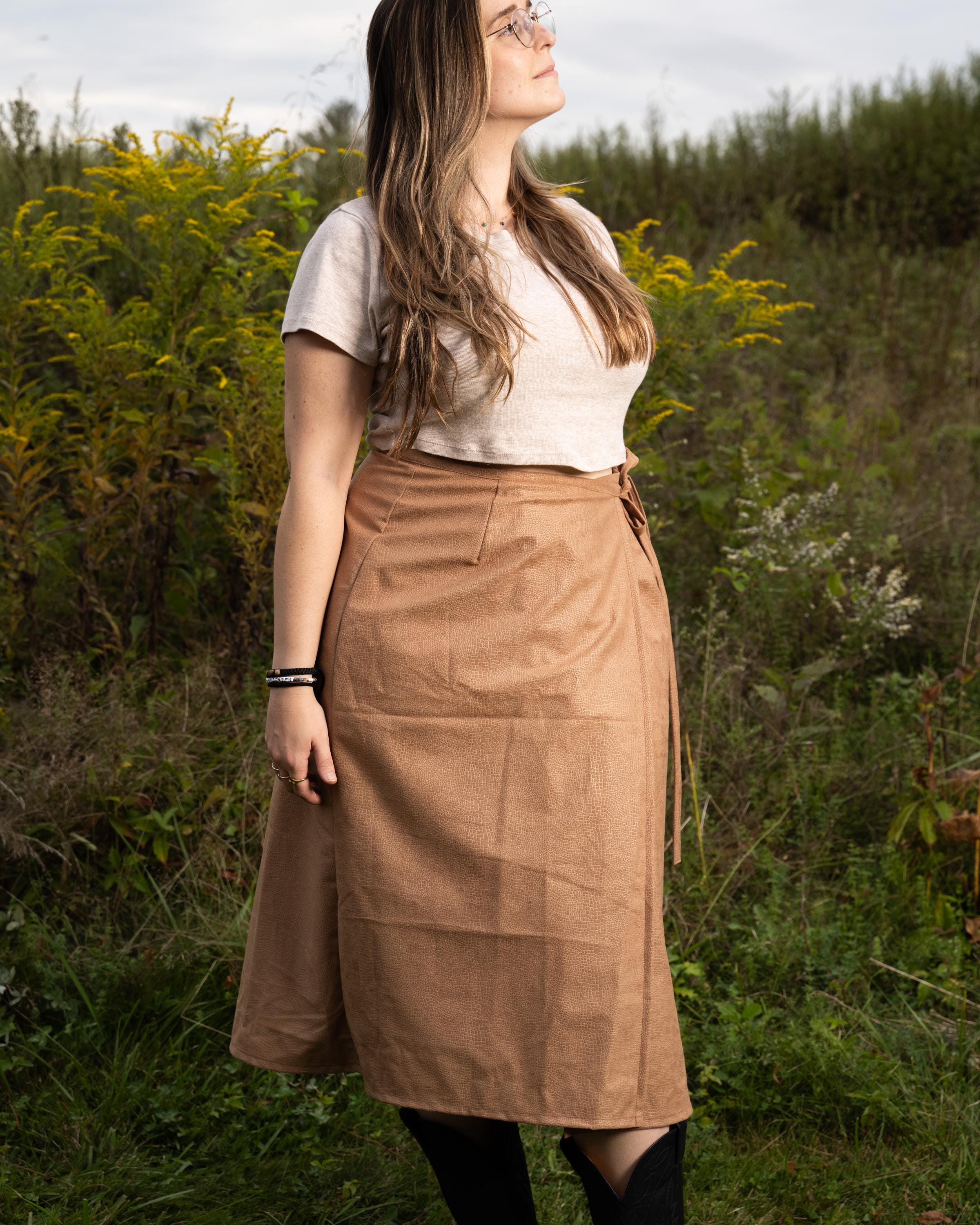 REINE SNAKE SKIN PANELLED SKIRT main image 1