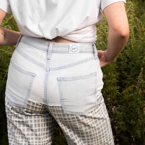 Wide-Leg Upcycled Jeans with Embroidery
