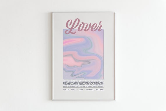 TAYLOR SWIFT Inspired Poster / LOVER Album Poster / Digital Print / Music  Inspired Poster 