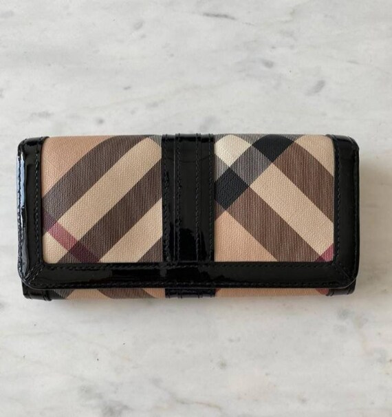 Burberry Nova Check and Patent Wallet