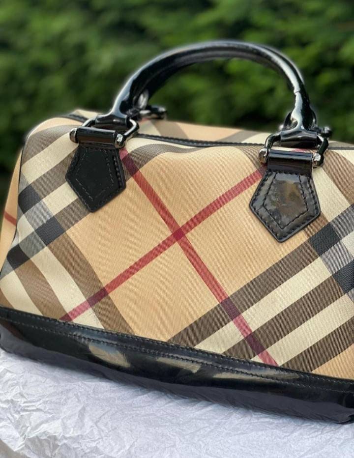 Vintage Burberry Classic Beige Nova Check Fabric Handbag With -  Ireland
