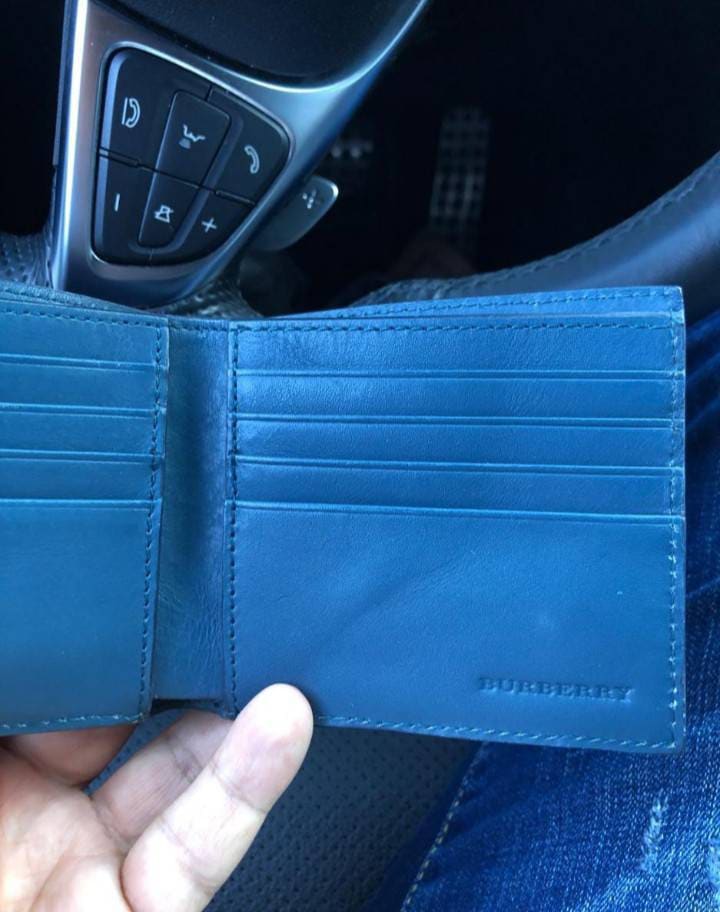 burberry wallet blue