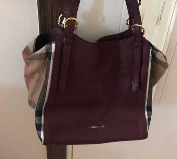 Burberry burgundy shop bag