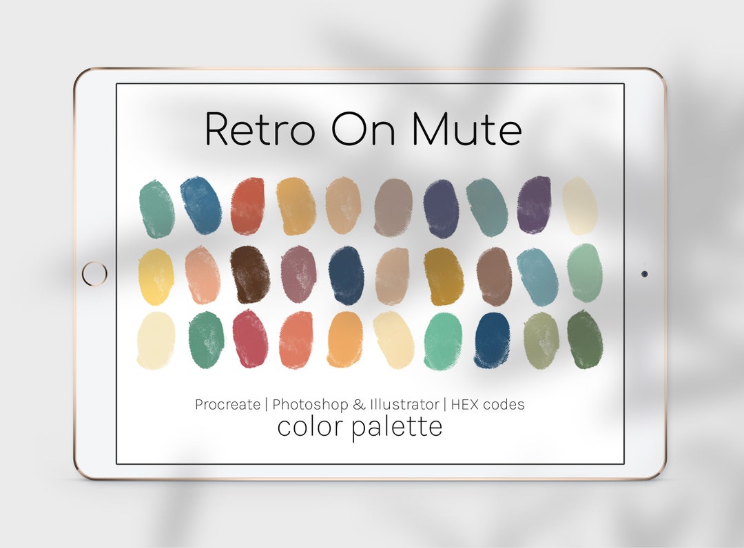 Retro on Mute Color Palette Procreate Color Palettes Etsy