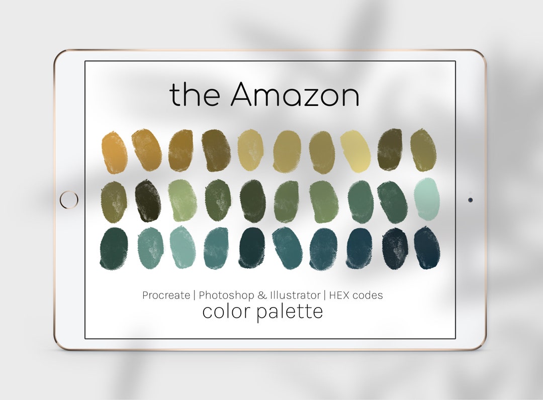 The Amazon Color Palette Procreate Color Palettes Etsy