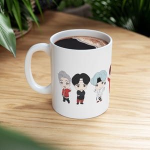 BTS Kpop Mug, TinyTAN Mic Drop Mug, Fan Gift, Army Merch, Ceramic Coffee Cup