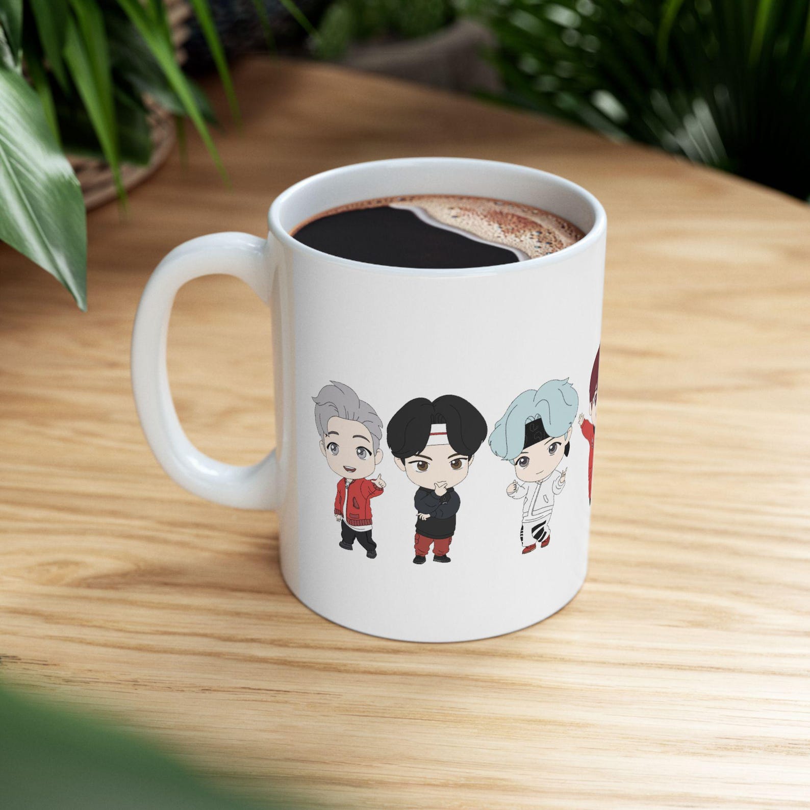 BTS Kpop Mug, TinyTAN Mic Drop Mug, Fan Gift, Army Merch, Ceramic Coffee Cup
