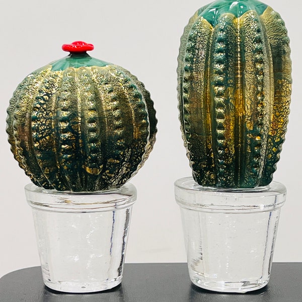 Cactus en verre de Murano- Cactus en verre de Murano