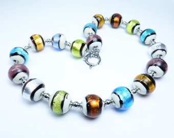 Colorful necklace Murano glass