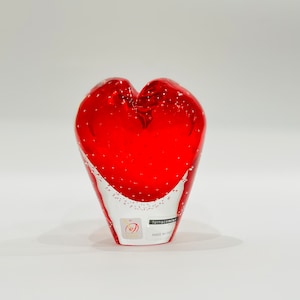Herzvase aus Muranoglas