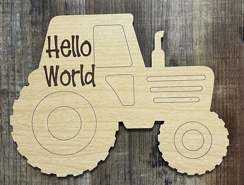 Baby Milestones Tractor Laser Ready File, SVG, PDF, Glowforge Tested ...