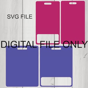 DIGITAL FILE, Badge Buddy, SVG, Horizontal and Vertical cut file, Laser file, Cricut, Glowforge Tested