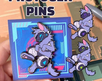 Pin de esmalte Protogen con cola ondulada