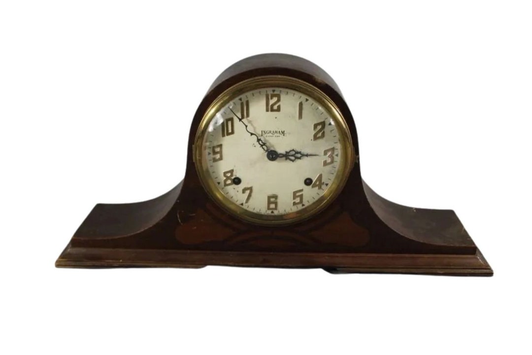 Vintage Ingraham Company Crusader 8 Day Wind up Mantle Clock Etsy