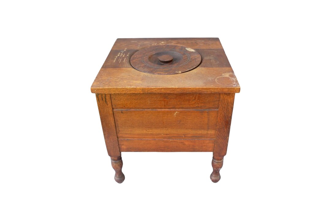 Antique Victorian Oak Wood Potty Seat Etsy