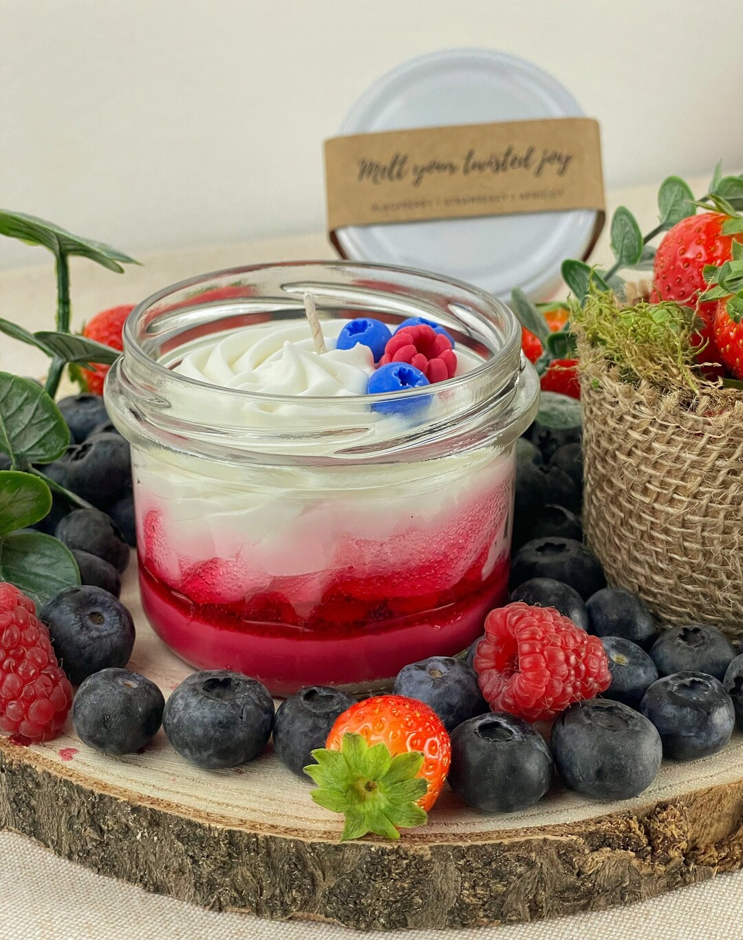 Soy Dessert Candle, Fall Scented Candle in Jar, Winter Candle Favor