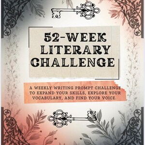 52 Week Challenge: A Forbidden Word Constraint Writing Journal | Creative Writing Workbook | Character Development | Instant PDF Download